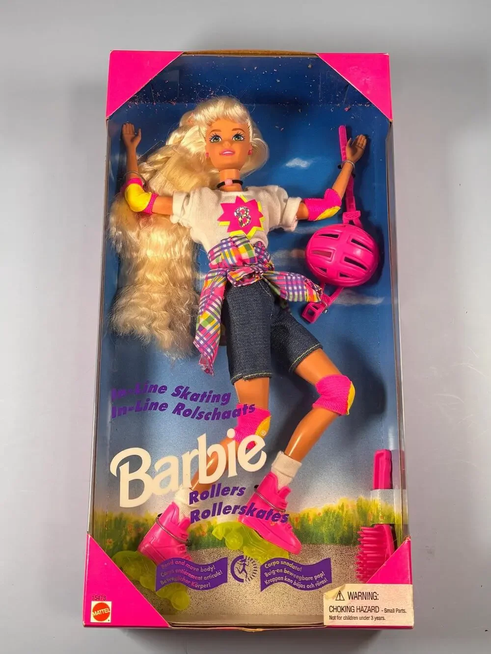 Rare In-Line Skating Barbie Doll with Rollerskates 1995 Mattel 15473 New